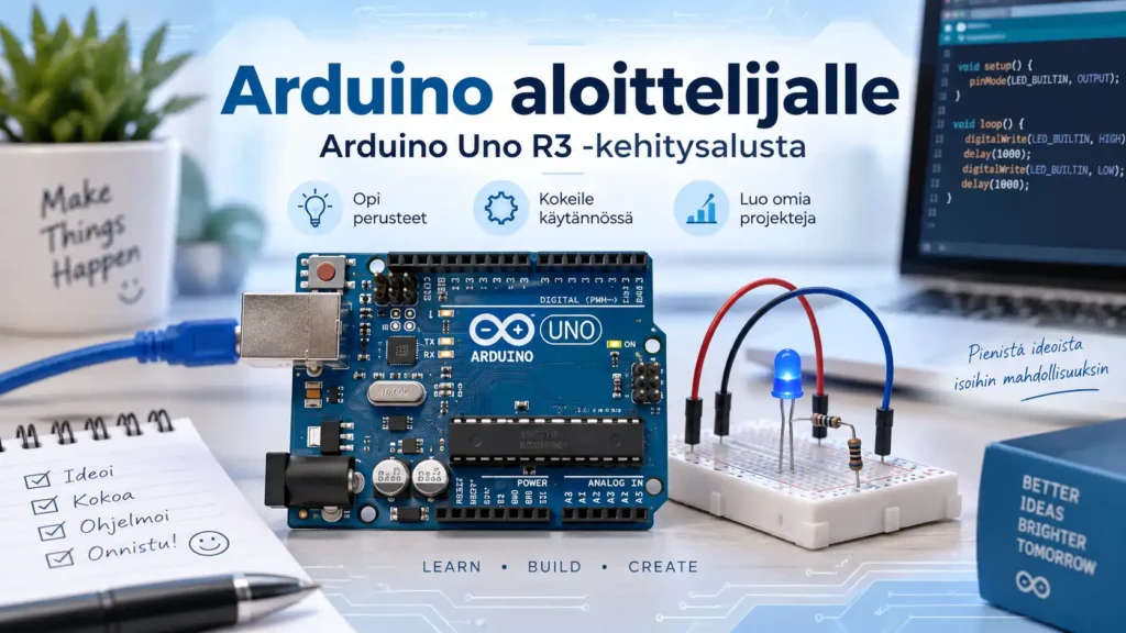 Arduino aloittelijalle – Arduino Uno R3 -kehitysalusta